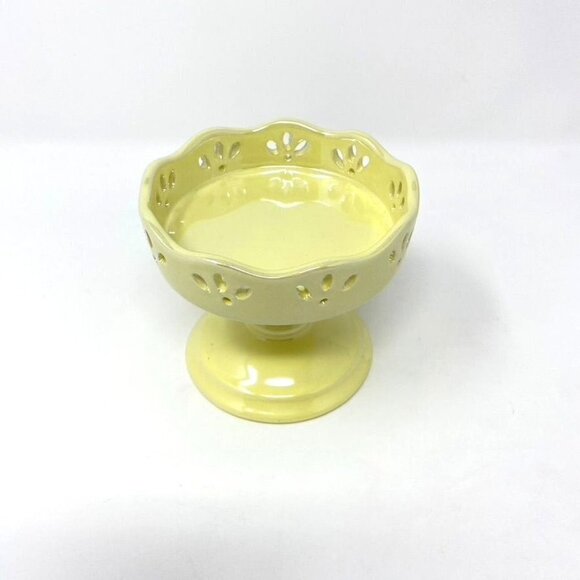 Target Ceramic Iridescent Pedestal Dish Candy Decor Pink Yellow - Picture 6 of 9